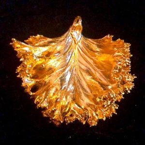 Gold plated natural leaf Pendant